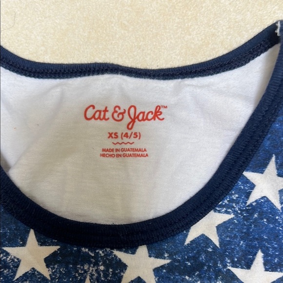 Patriotic Stars and Stripes Kids Tank Top and Peek Jean Shorts - Picture 3 of 9